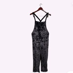 Urban Outfitters Velvet Dark Grey  Jumpsuit